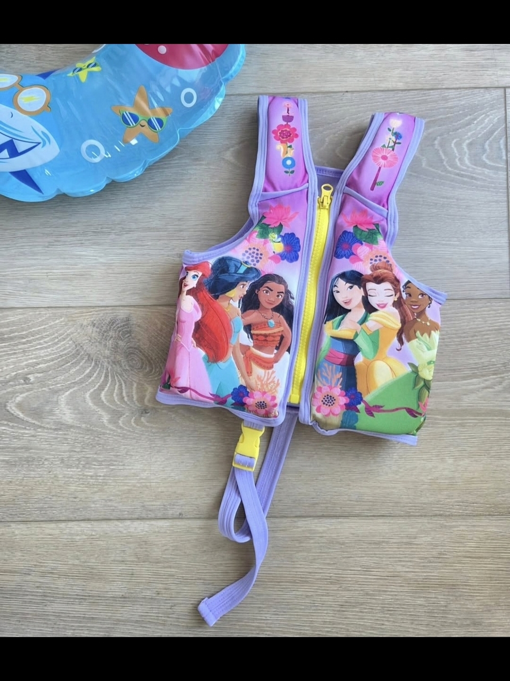 Disney Princess Swim Vest with Yellow Zipper